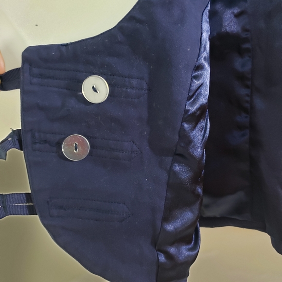 Jack by BB Dakota Military Costume Vest Navy Sz. S - Picture 6 of 8